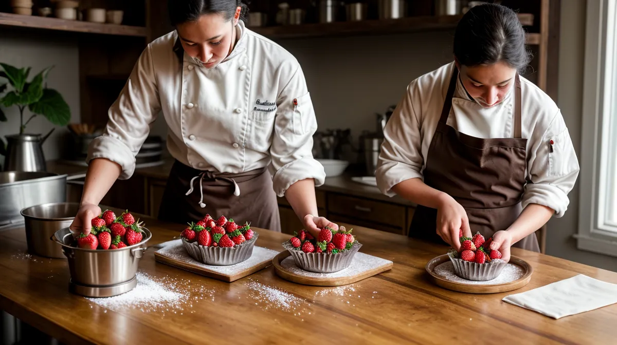 Cajas transparentes para arreglos frutales que elevan la marca de un negocio de fresas con chocolate
