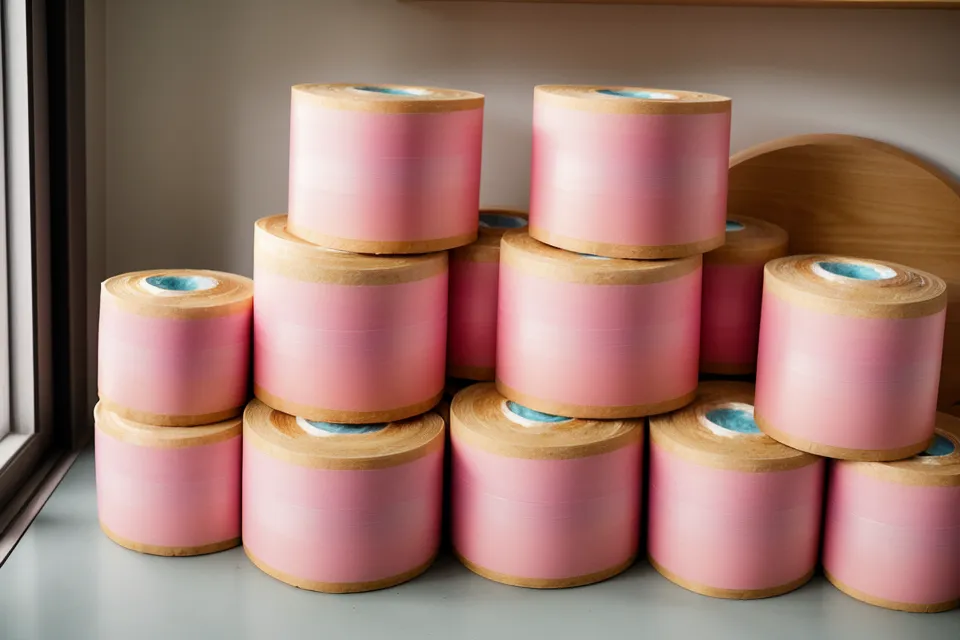 Rollos de etiquetas térmicas para repostería en distintos tamaños de empaque de regalo