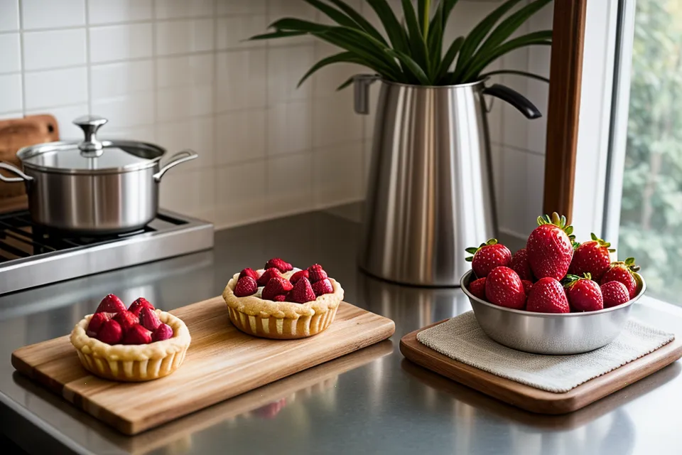 Nevera compacta de equipo de cocina con capacidad para guardar bandejas de fresas con chocolate