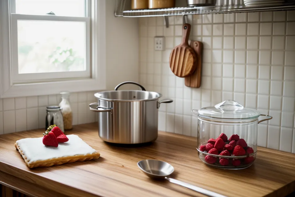 Termómetro digital marcando la temperatura ideal dentro de una nevera para fresas con chocolate