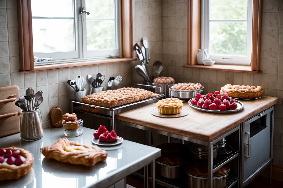 Fresa con chocolate recién decorada con perlas, lista para empacar después de organizar bien la mesa de repostería en casa