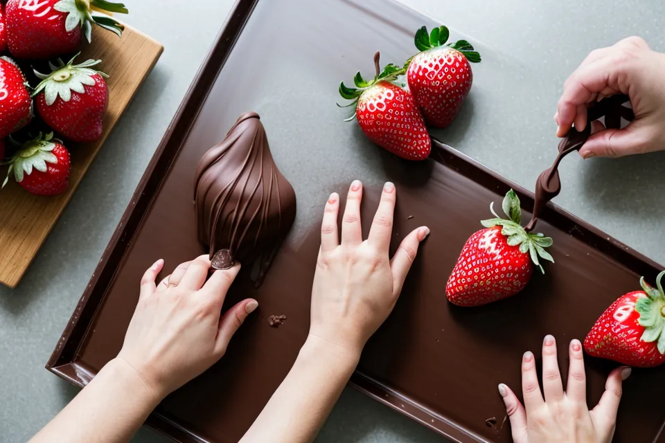 Detalle del grosor de una hoja de celofán de 30 micras usada en arreglos de fresas con chocolate